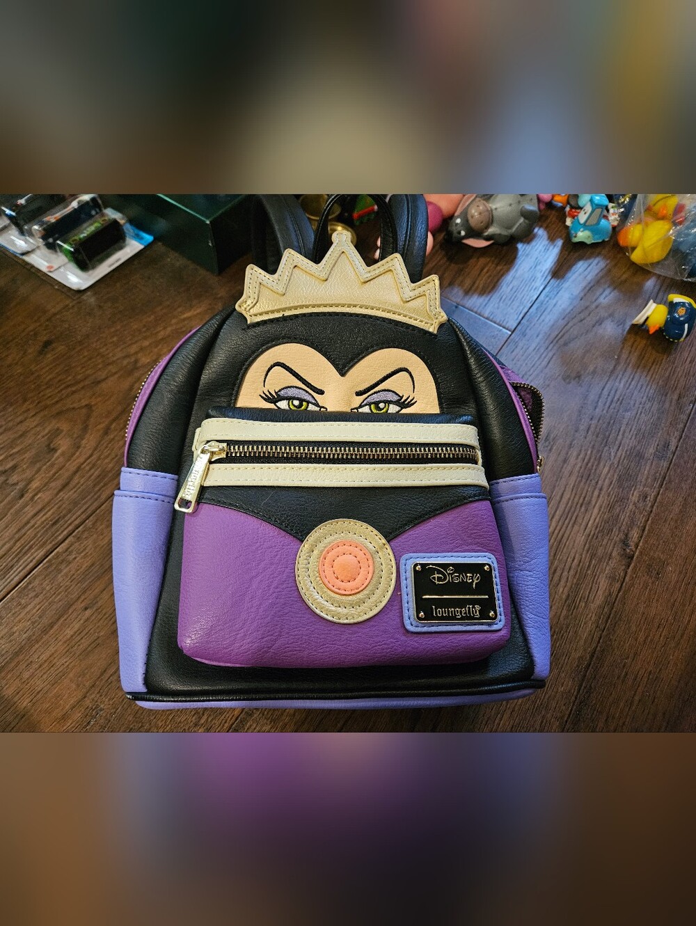 Disney Loungefly Villains Evil Queen Mini Backpack Snow White Rare Bag Used Bag.
